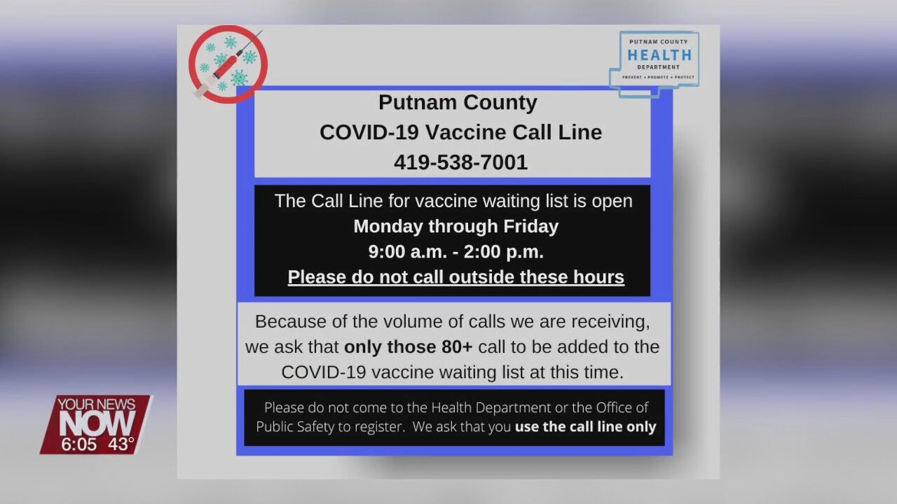 Putnam County vaccine call line open to ages 80+